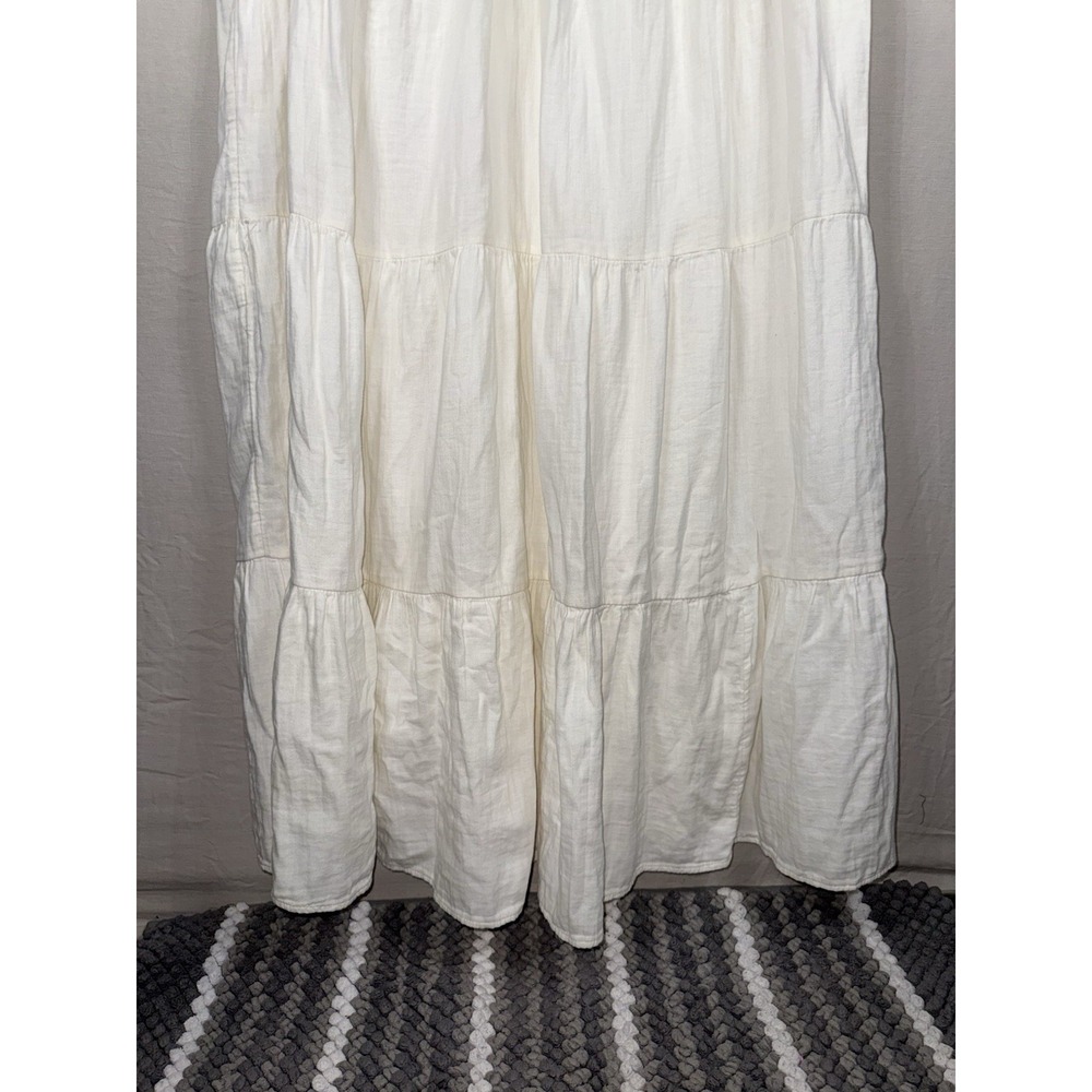 Old navy 3X Cream Cotton Gauze Maxi Dress Boho Sleeveless Tiered Plus Size - Picture 2 of 13